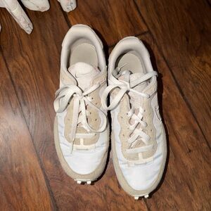 Nike Beige and White Athletic Shoes